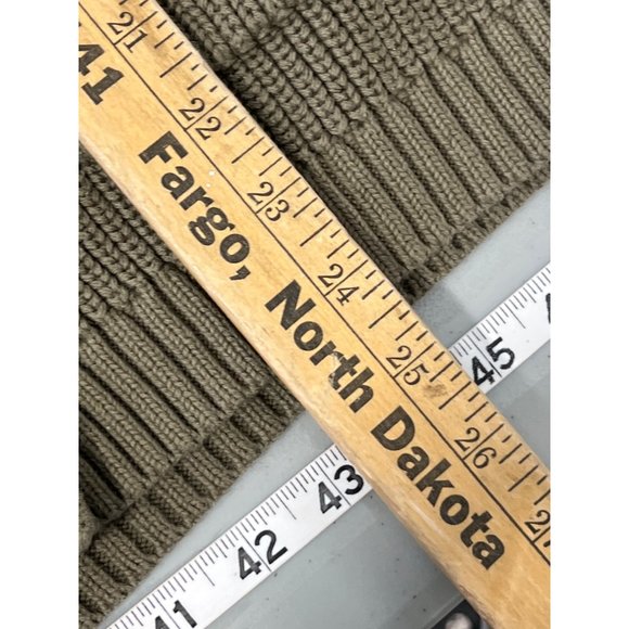 Chaps Cardigan Sweater Women XL Ribbed Knit Utility Olive Fall Loungewear Preppy - Picture 5 of 9